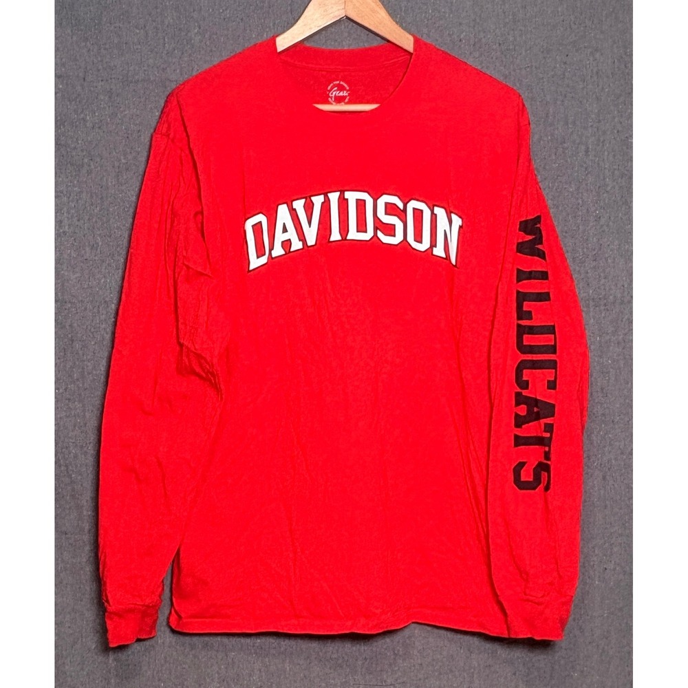Gear For Sports Davidson Wildcats Long Sleeve T-Shirt Red Mens Large NCAA Tee